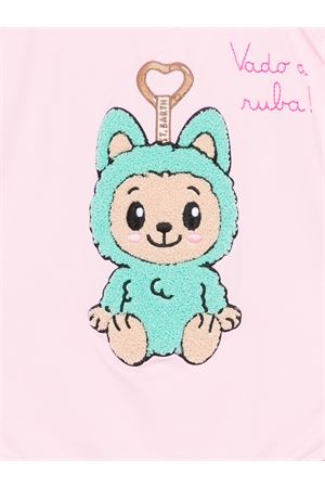 Pink swimsuit with Labubu print SAINT BARTH KIDS | CARA00100960L